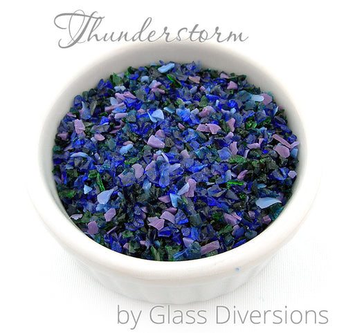 Thunderstorm frit blend by Glass Diversions